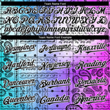 Custom Purple Black Blue-White 3D Pattern Design Gradient Rave Party Ethnic Paisley Bandana Authentic Baseball Jersey