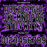 Custom Black Purple-White 3D Pattern Design Rave Party Ethnic Paisley Bandana Authentic Baseball Jersey