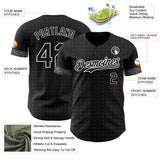 Custom Black Gray-White 3D Pattern Design Rave Party Ethnic Paisley Bandana Authentic Baseball Jersey