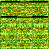 Custom Neon Green Black 3D Pattern Design Rave Party Ethnic Paisley Bandana Authentic Baseball Jersey
