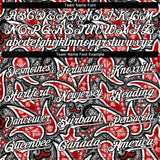 Custom Black White-Red 3D Pattern Design Rave Party Ethnic Paisley Bandana Authentic Baseball Jersey