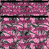 Custom Black Pink-White 3D Pattern Design Rave Party Ethnic Paisley Bandana Authentic Baseball Jersey