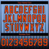 Custom Light Blue Orange-Black 3D Pattern Design Gradient Geometric Shape Authentic Baseball Jersey