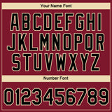 Custom Crimson Black-Cream 3D Pattern Design Gradient Style Twinkle Star Performance T-Shirt