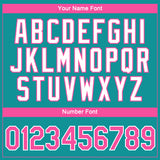 Custom Teal Pink-White 3D Pattern Design Gradient Style Twinkle Star Performance T-Shirt