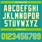 Custom Teal Neon Green-White 3D Pattern Design Gradient Style Twinkle Star Performance T-Shirt