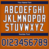 Custom Texas Orange Navy-White 3D Pattern Design Gradient Style Twinkle Star Performance T-Shirt