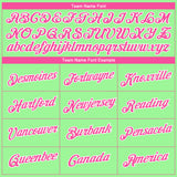 Custom Pea Green Pink-White 3D Pattern Design Gradient Style Twinkle Star Performance T-Shirt