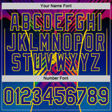 Custom Dark Purple Light Yellow-Red 3D Pattern Design Neon Chromatic Sportswear Performance T-Shirt