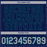 Custom Navy Gray-Teal 3D Seattle City Edition Fade Fashion Performance T-Shirt