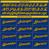 Custom Royal Yellow-Black 3D San Francisco City Edition Fade Fashion Performance T-Shirt