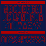 Custom Navy Red 3D Los Angeles City Edition Fade Fashion Performance T-Shirt