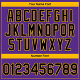 Custom Purple Black-Gold 3D Los Angeles City Edition Fade Fashion Performance T-Shirt