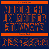 Custom Navy Orange 3D Chicago City Edition Fade Fashion Performance T-Shirt