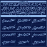 Custom Navy Light Blue 3D Chicago City Edition Fade Fashion Performance T-Shirt