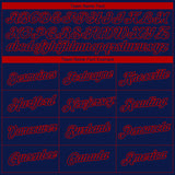 Custom Navy Red 3D Atlanta City Edition Fade Fashion Performance T-Shirt