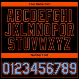 Custom Black Powder Blue-Orange 3D Miami City Edition Fade Fashion Performance T-Shirt