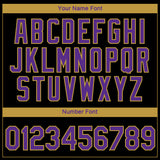 Custom Black Purple-Old Gold 3D Baltimore City Edition Fade Fashion Performance T-Shirt