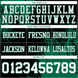 Custom Black White-Kelly Green 3D Pattern Abstract Brush Stroke Authentic Football Jersey