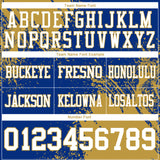 Custom Royal White-Old Gold 3D Pattern Abstract Brush Stroke Authentic Football Jersey