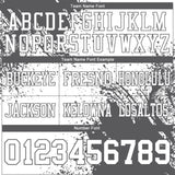 Custom White Steel Gray 3D Pattern Abstract Brush Stroke Authentic Football Jersey