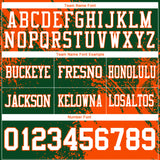 Custom Green White-Orange 3D Pattern Abstract Brush Stroke Mesh Authentic Football Jersey