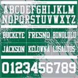 Custom Kelly Green White-Gray 3D Pattern Abstract Brush Stroke Mesh Authentic Football Jersey