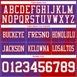 Custom Purple White-Red 3D Pattern Abstract Brush Stroke Mesh Authentic Football Jersey