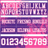 Custom Purple White-Pink 3D Pattern Abstract Brush Stroke Mesh Authentic Football Jersey