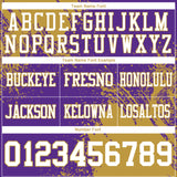 Custom Purple White-Old Gold 3D Pattern Abstract Brush Stroke Mesh Authentic Football Jersey
