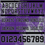 Custom Purple Black-Gray 3D Pattern Abstract Brush Stroke Mesh Authentic Football Jersey
