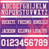 Custom Purple White-Neon Pink 3D Pattern Abstract Brush Stroke Mesh Authentic Football Jersey