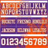 Custom Purple White-Orange 3D Pattern Abstract Brush Stroke Mesh Authentic Football Jersey