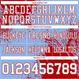 Custom Light Blue White-Red 3D Pattern Abstract Brush Stroke Mesh Authentic Football Jersey