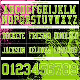Custom Black Neon Green-Pink 3D Pattern Abstract Brush Stroke Mesh Authentic Football Jersey