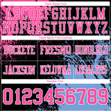 Custom Black Pink Light Blue-White 3D Pattern Abstract Brush Stroke Mesh Authentic Football Jersey