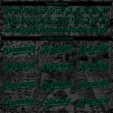 Custom Black Kelly Green 3D Hawaii Tropical Palm Leaves And Animal Leopard Authentic Baseball Jersey