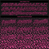 Custom Black Pink 3D Pattern Design Gradient Leopard Print Authentic Baseball Jersey