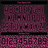 Custom Black Pink 3D Pattern Design Gradient Leopard Print Authentic Baseball Jersey
