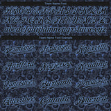Custom Black Light Blue 3D Pattern Design Flower Authentic Baseball Jersey