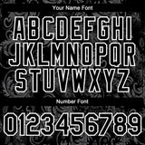 Custom Black White 3D Pattern Design Flower Authentic Baseball Jersey