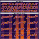 Custom Purple Orange-Bay Orange 3D Pattern Design Sunset Gradient Stripe Sport Wear Performance T-Shirt