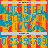 Custom Yellow Panther Blue-Red 3D Pattern Design Color Block Stripe Sport Wear Performance T-Shirt
