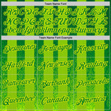 Custom Green Grass Green Yellow-Light Yellow 3D Pattern Design Brazil Stripe Sport Wear Performance T-Shirt