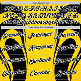 Custom Yellow Black-White 3D Pattern Design Germany Color Block Sport Wear Performance T-Shirt