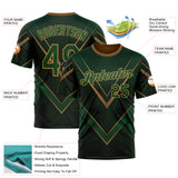Custom Green Old Gold 3D Pattern Design Mexico Africa Sport Wear Performance T-Shirt