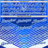 Custom Blue Thunder Blue-White 3D Pattern Design Argentina Arrow Sport Wear Performance T-Shirt