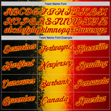 Custom Red Yellow-Black 3D Pattern Design Germany Stripe Sport Wear Performance T-Shirt