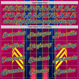 Custom Red Thunder Blue Blue-Yellow 3D Pattern Design Stripe Sport Wear Performance T-Shirt