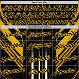Custom Black Yellow 3D Pattern Design Germany Stripe Sport Wear Performance T-Shirt